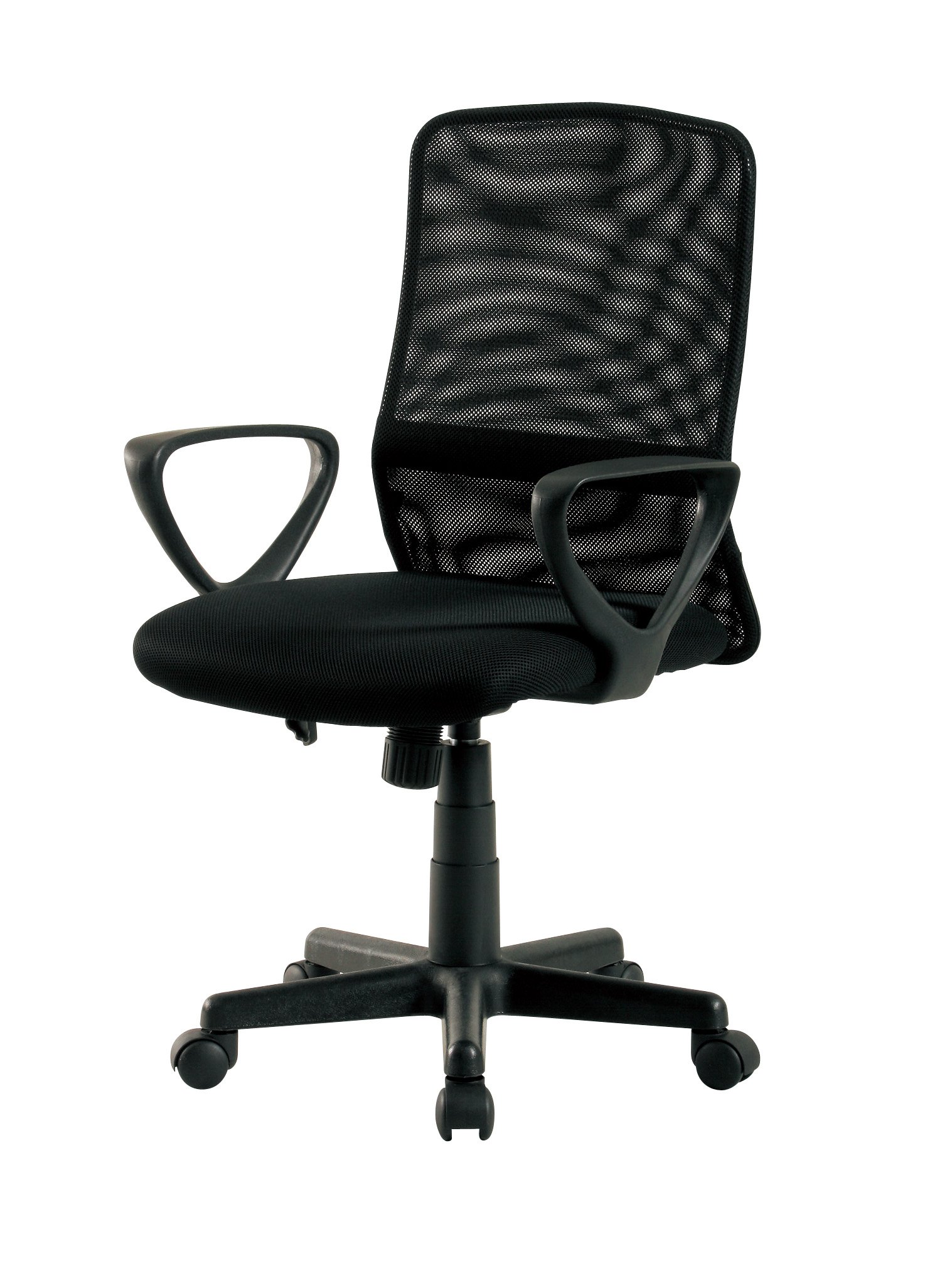 KHC-832L　弘益　オフィスチェア　肘つき Amazon.co.jp: 弘益 メッシュバックチェア ブラック KHC-832L